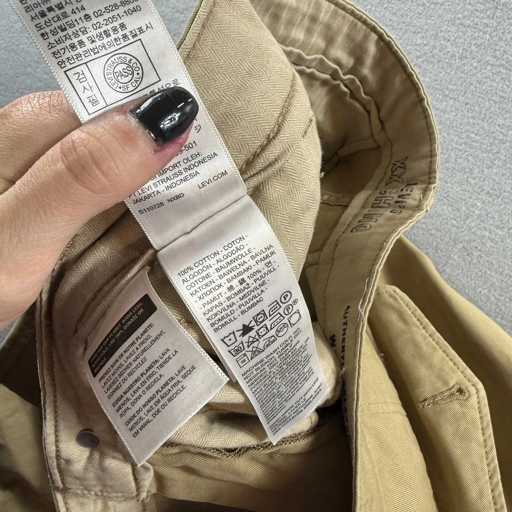 Levi's XX Chino Mens 34x34 Tan Authentic Relaxed Fit Pants